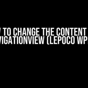 How to Change the Content of a NavigationView (Lepoco WPFUI)